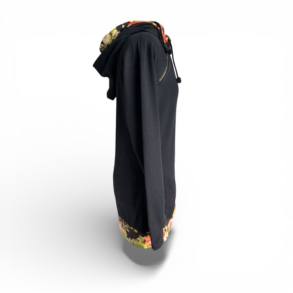 AMPERSAND AVE Black and Orange Floral hoodie - Picture 4 of 7